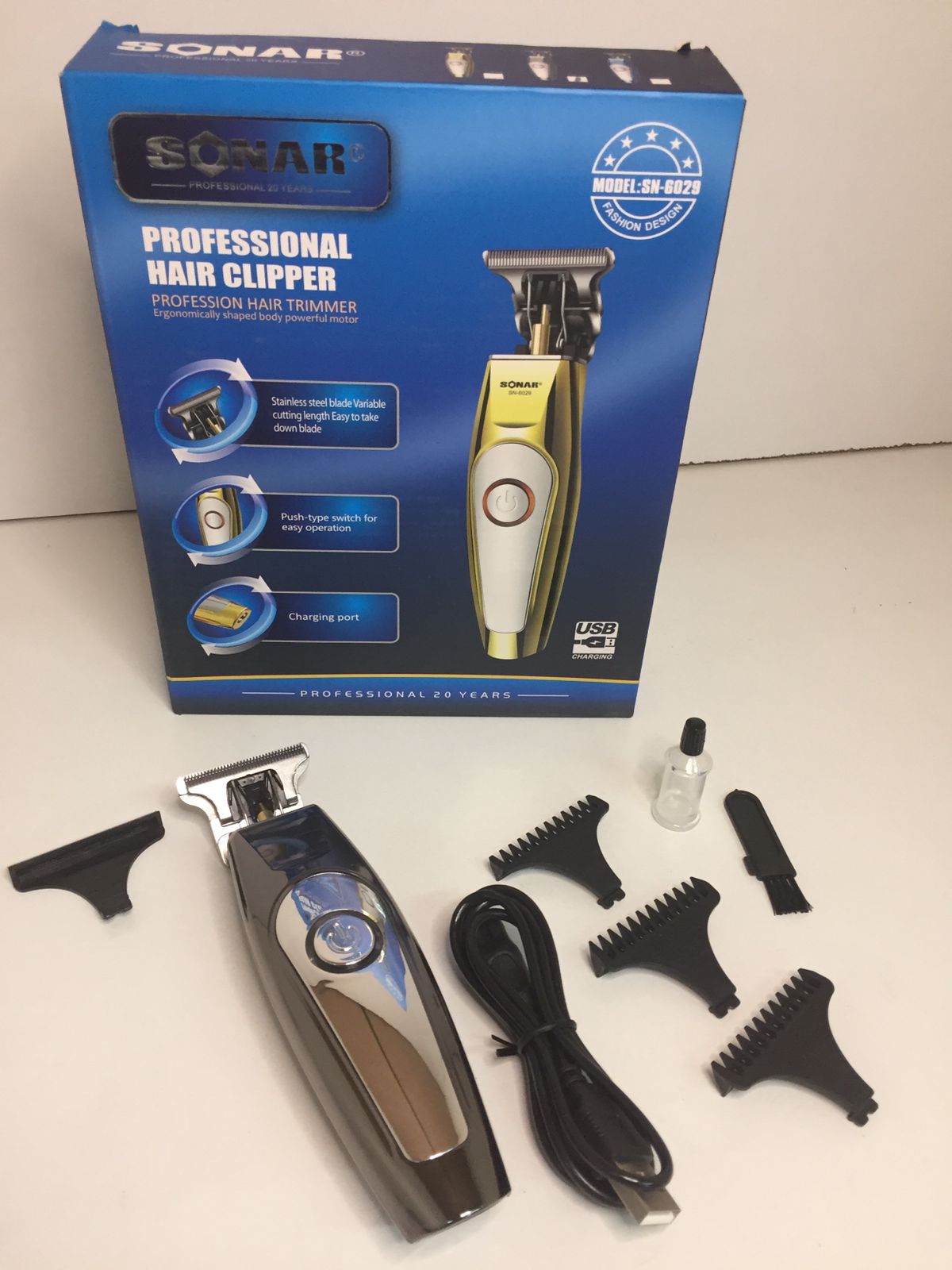 Sonar Professional Hair Clipper Trimmer Set 16 x 20 cm 9986 (Parcel Rate)