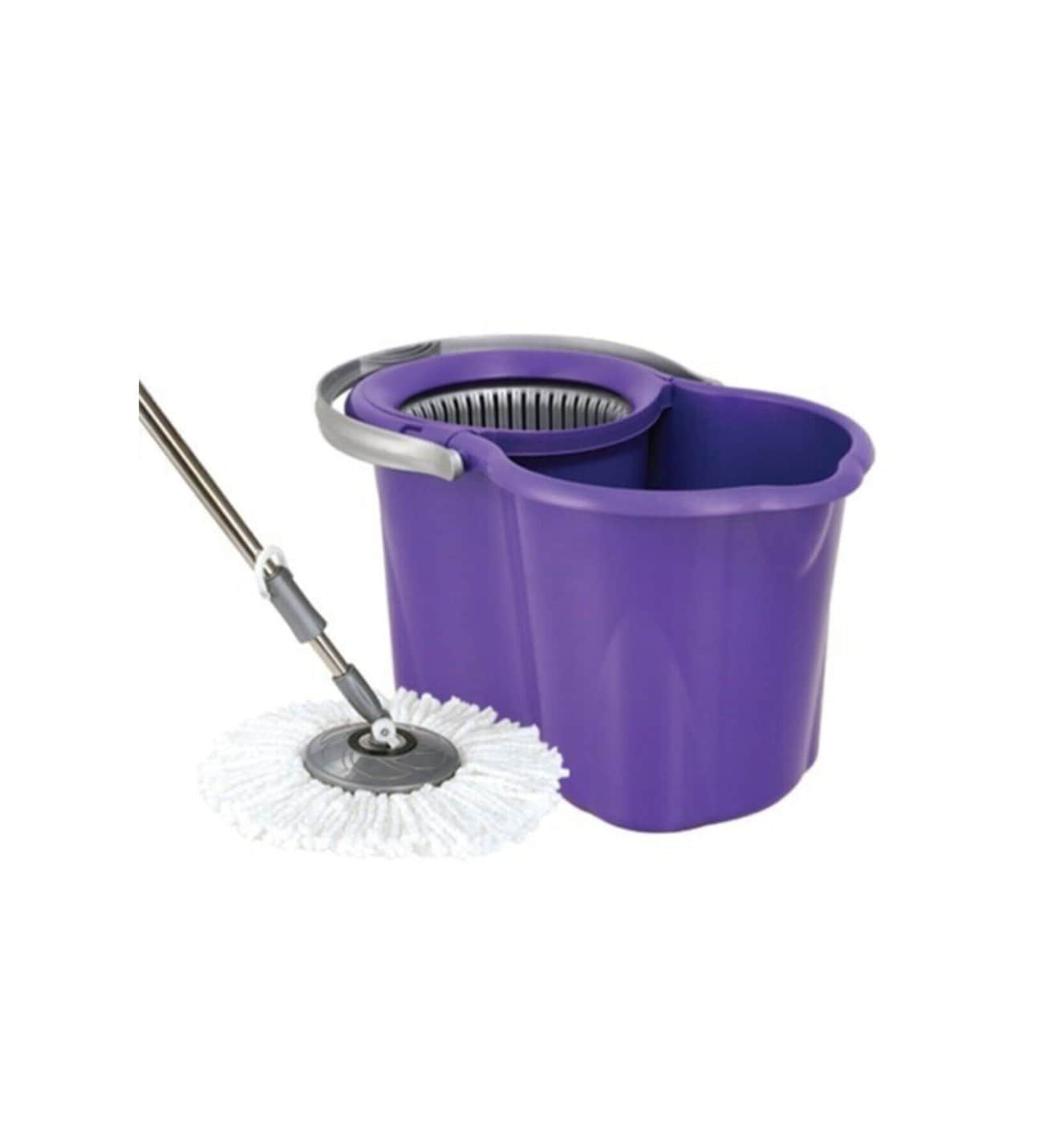 Floor Magic Mop Spin Mop Bucket Set 16 LTR Microfiber Rotating Spin Head Assorted Colour ZP188 A (Big Parcel Rate)