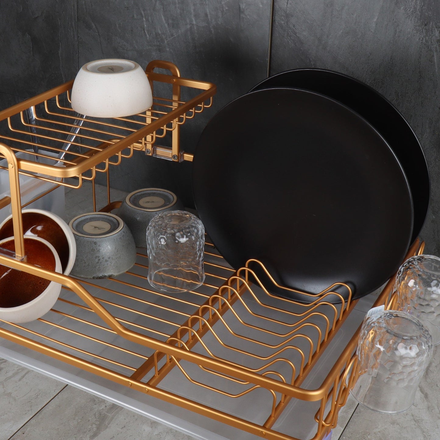 Durane Alu Dish Drainer Rack Copper Yellow 10583 (Parcel Rate)