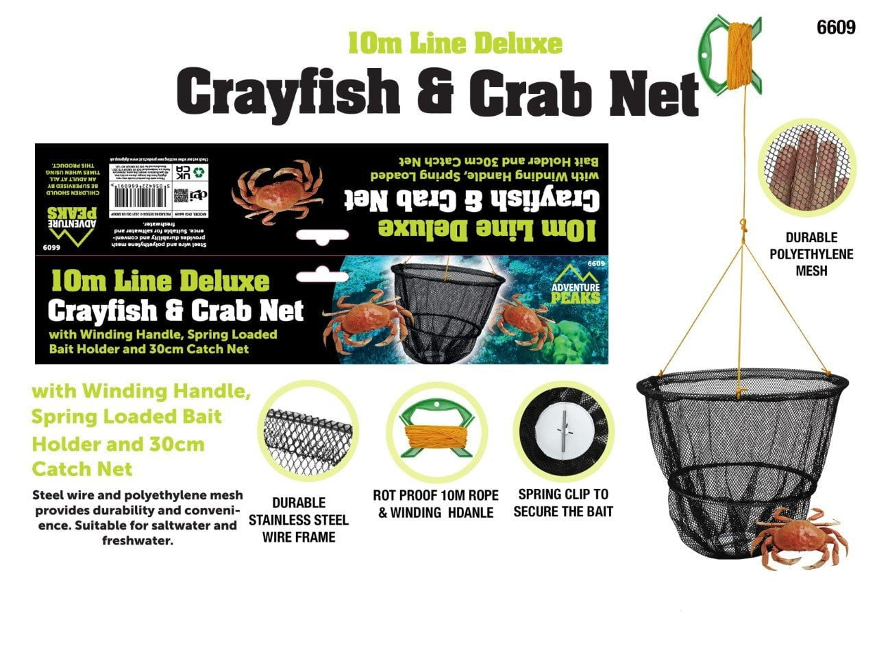 10m Deluxe Crayfish & Crab Net 6609 (Parcel Rate)