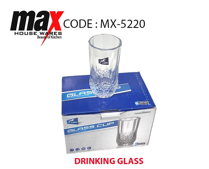 Set Of 6 Drinking Glasses MX5220 (Parcel Rate)