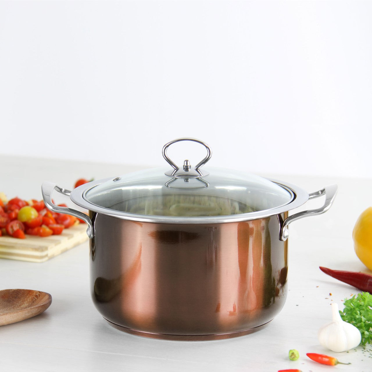 Gems Stainless Steel Stockpot Set 4Pc Axinite 3.7L- 4.7L - 5.80L - 7.5L 9583 (Big Parcel Rate)