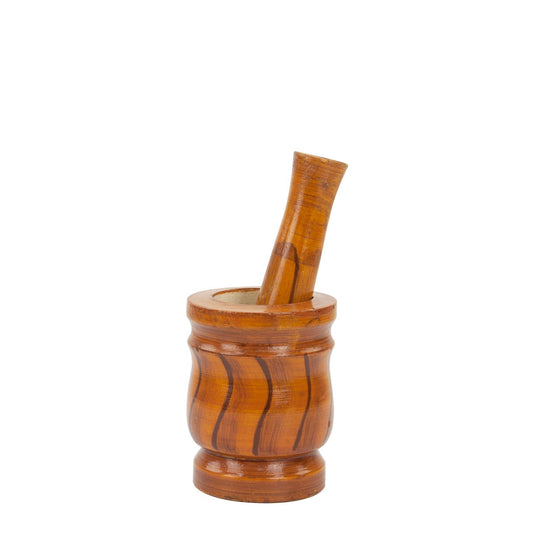 Durane Wooden Mortar & Pestle 10x13cm 9933 (Parcel Rate)