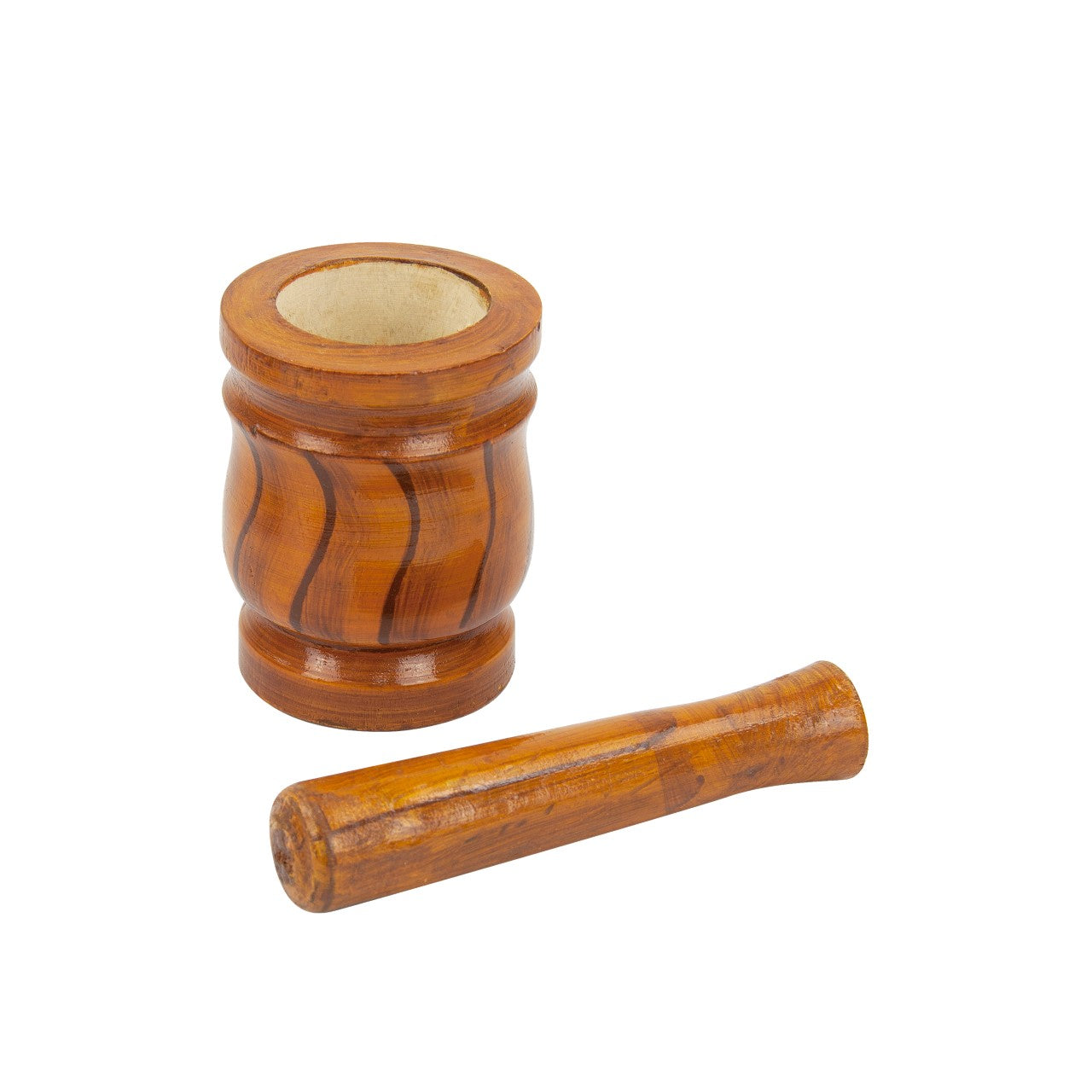 Durane Wooden Mortar & Pestle 10x13cm 9933 (Parcel Rate)